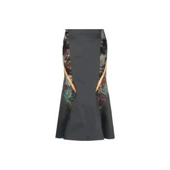 Marine Serre Regenerated Floral Tapestries Panelled Flared Skirt