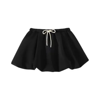 Hacikis Casual Short Skirts Women's Tail Black