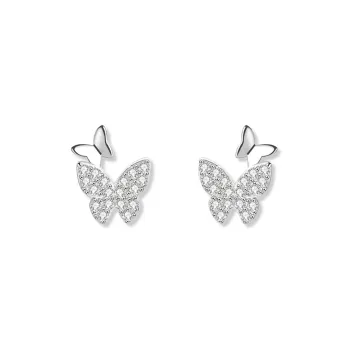 STQ S 999 Fine Silver Stud Earrings Women's