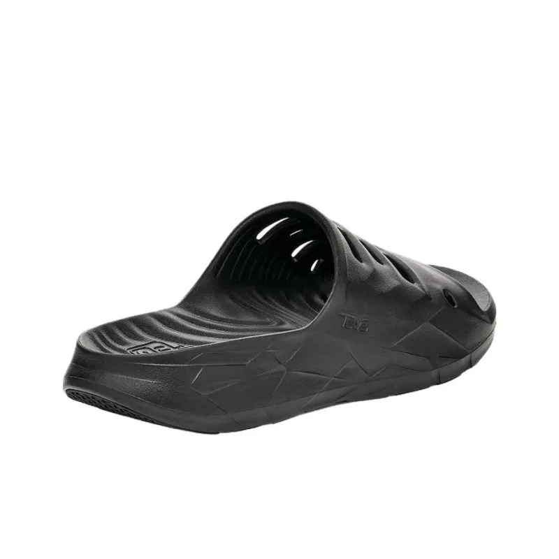 Teva Slip Resistant Abrasion Resistant Slide Slippers Unisex Black-3