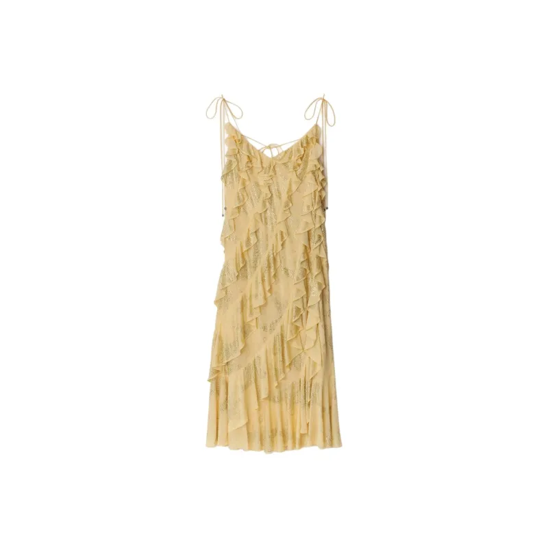 Burberry Sleeveless Dress Women's Sandstone-Colored-0