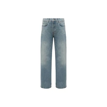 HUGO BOSS Logo Patch Wide Leg Jeans