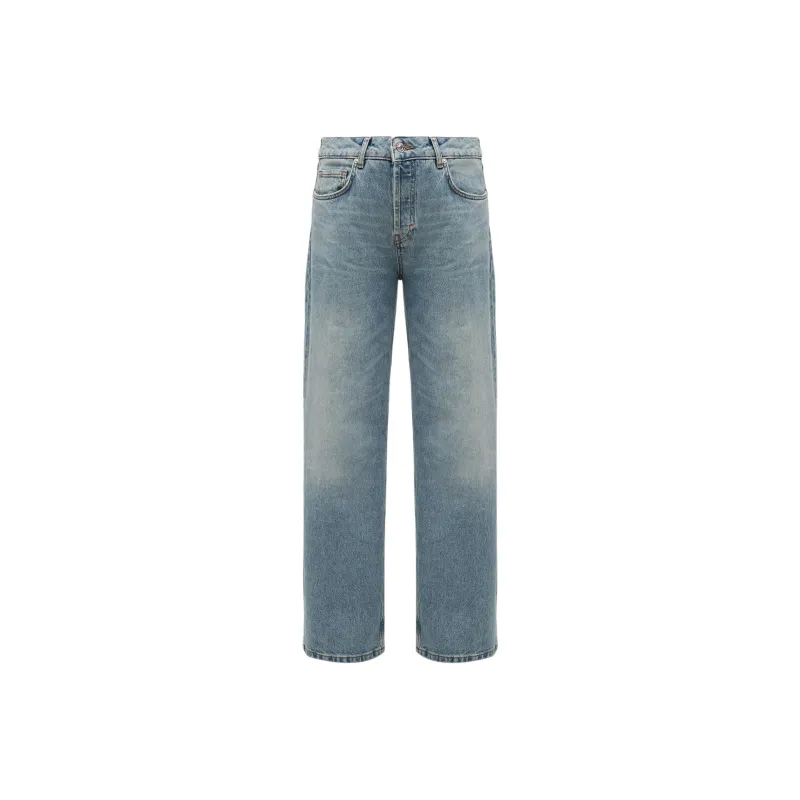 HUGO BOSS Logo Patch Wide Leg Jeans-0