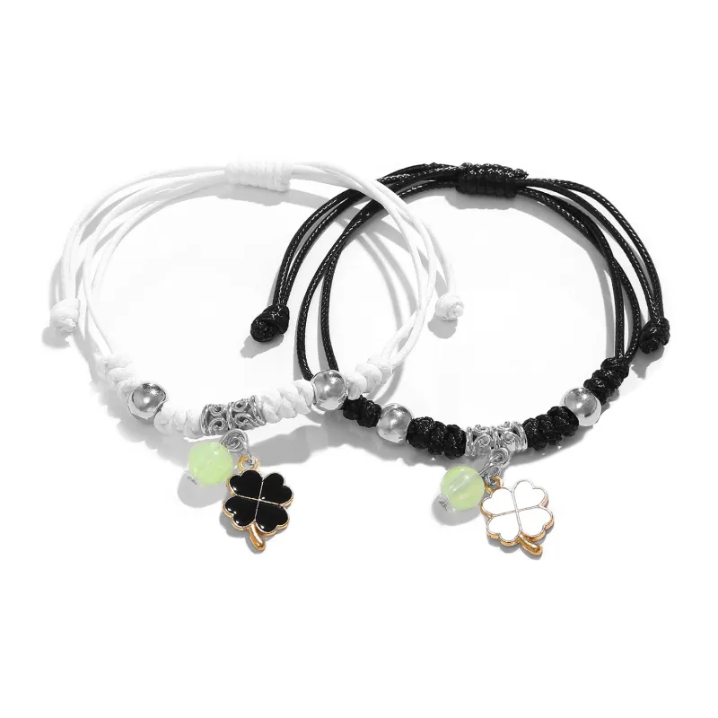 Welcome To The Treasure Glue Drip Rope Bracelets Unisex-7