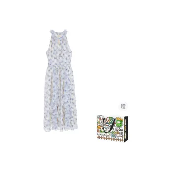 HAPG Sleeveless Dress Women's Blue Floral