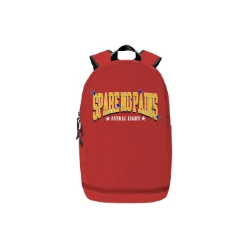 Spare No Pains. Polyester Backpack Regular Unisex Red/White