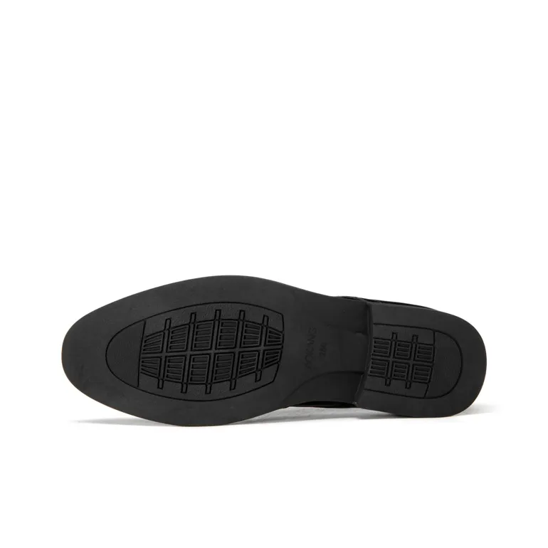 AOKANG Dress Shoes Men Low Top Black-4