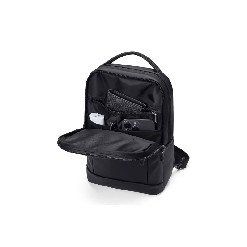 POLO Fabric Sling Bag Men's Black/Gray-2