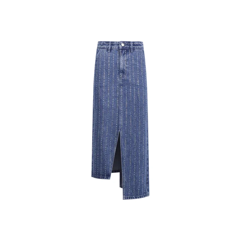 Valeria Obbaco Denim Short Skirts Women's Blue-0