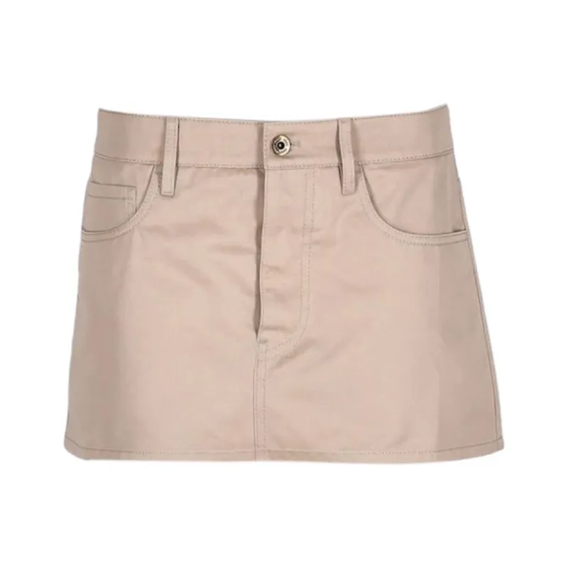 MIU MIU Casual Short Skirts Women's Khaki-0