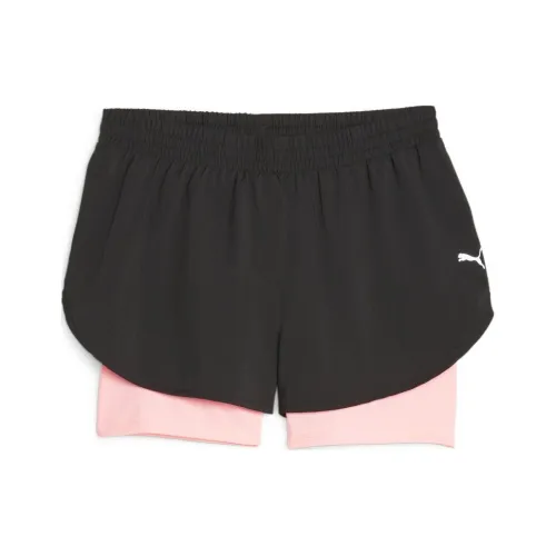 PUMA RUN FAVORITE WOVEN 2IN1 3' SHORT Women's Sports Shorts Women's Black