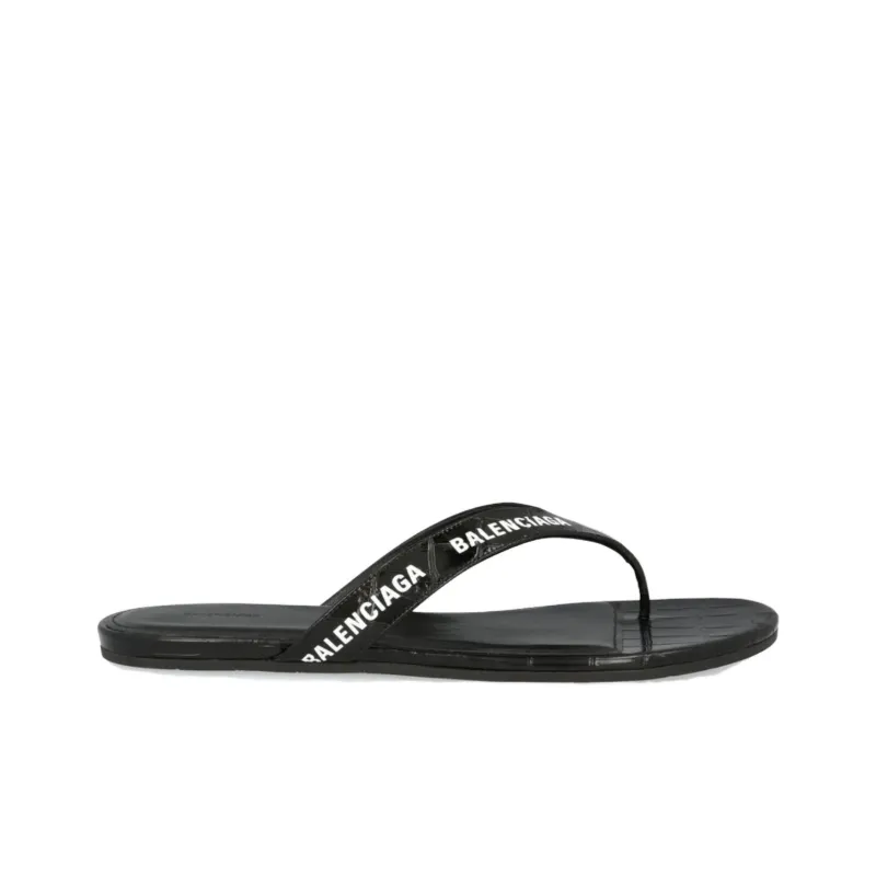 Balenciaga Round Thong Sandal Black White Women's-2