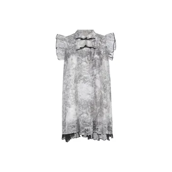 PAZZO Sleeveless Dress Women's Ink Wash Painting Color