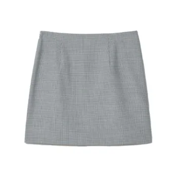 CLUB MONACO Casual Short Skirts Women's Gray Pattern