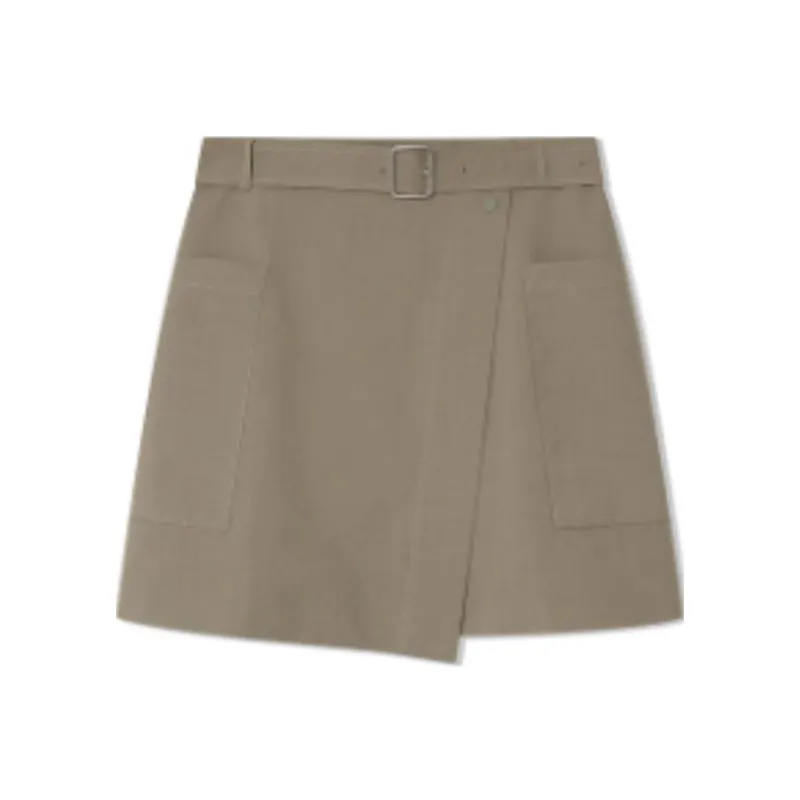 COVERINS Casual Short Skirts Women's Gray Green-0