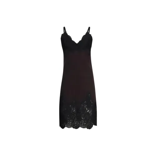 Burberry Lace-detailed Wool Slip Dress