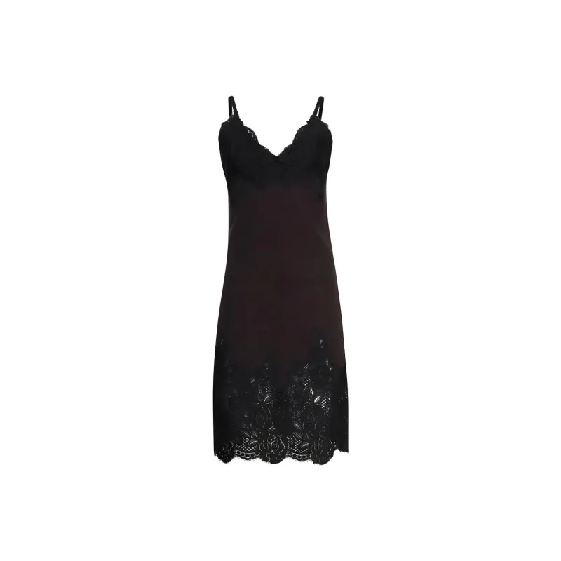 Burberry Lace-detailed Wool Slip Dress-0