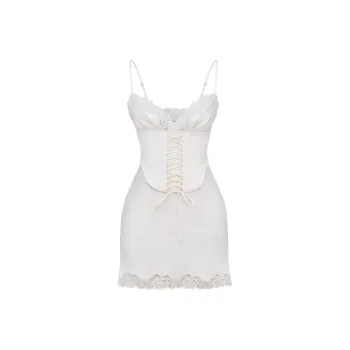 HOUSE OF CB Slip Dress Women's Ivory White
