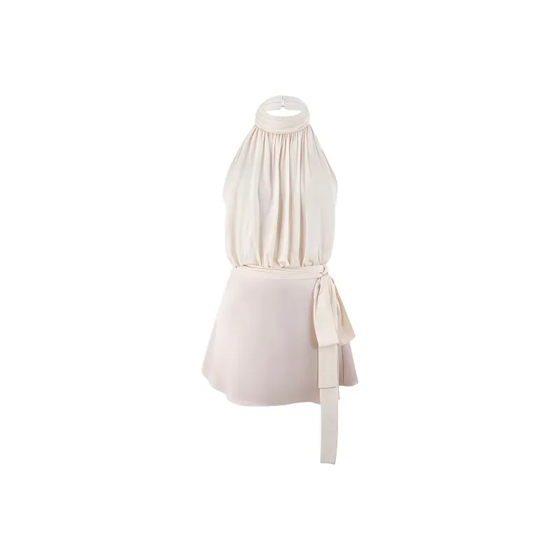 POPO.INFO Sleeveless Dress Women's Lotus Color-0