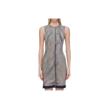 Rick Owens DRKSHDW Crewneck Sleeveless Denim Dress