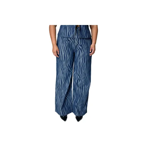 NASTY GAL Plus Zebra Denim Jean Jeans Women's Indigo