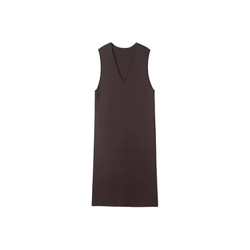3COLOUR Sleeveless Dress Women's Red Brown-0