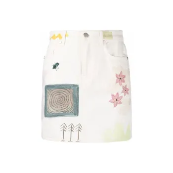 McQ Alexander McQueen Floral print Denim Mini Skirt