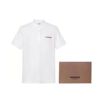 Burberry SS24 Polo Shirt Men's White