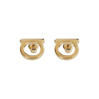 FERRAGAMO Brass Earrings Unisex Gold