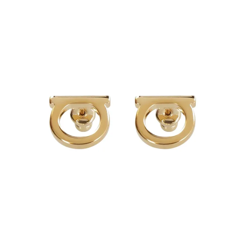 FERRAGAMO Brass Earrings Unisex Gold-0