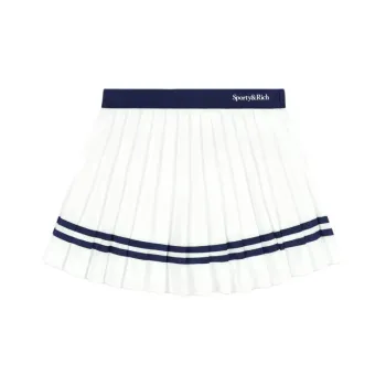 SPORTY & RICH Logo print Pleated Skirt