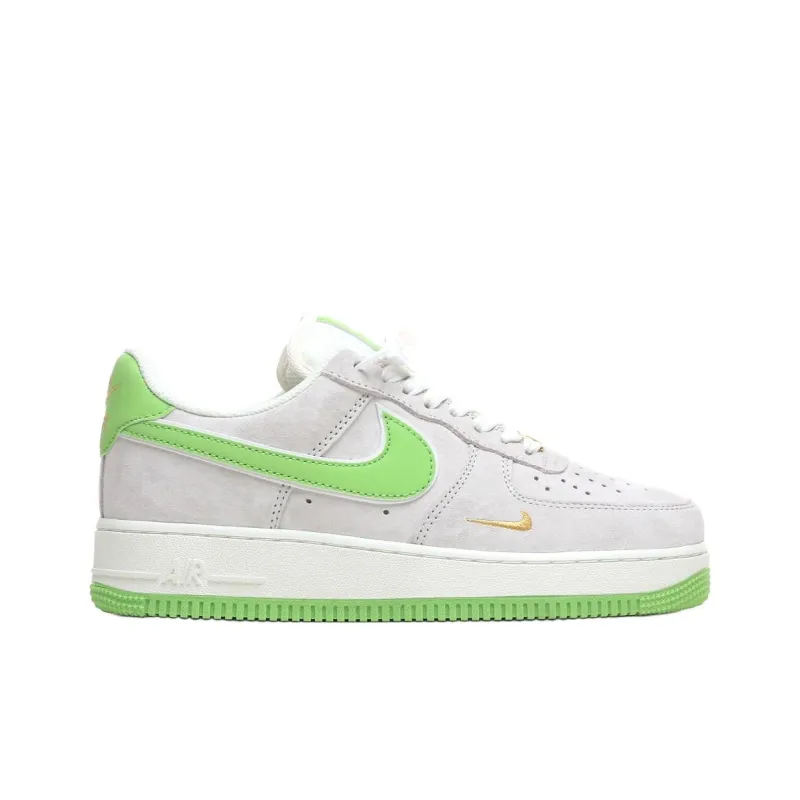 Nike Air Force 1 Anti Slip Wear Resistant Low Top Skateboard Shoes Unisex Light Green-1