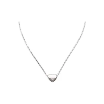 PRADA Diamond Necklaces Unisex Silver
