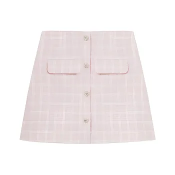 Self portrait Checked Tweed Mini Skirt