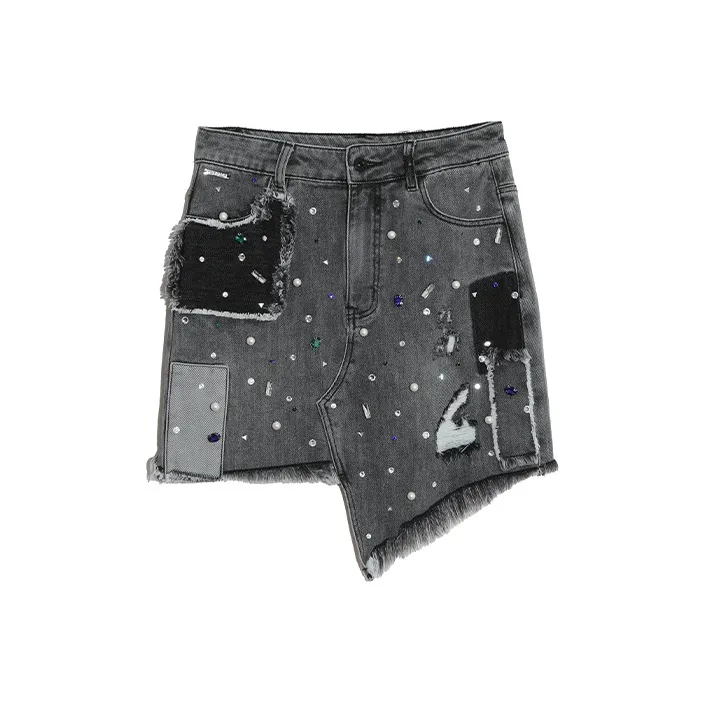 TCH Denim Short Skirts Women's Gray-0