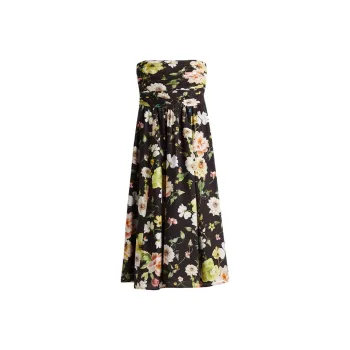 H&M Sleeveless Dress Women's Black/Floral