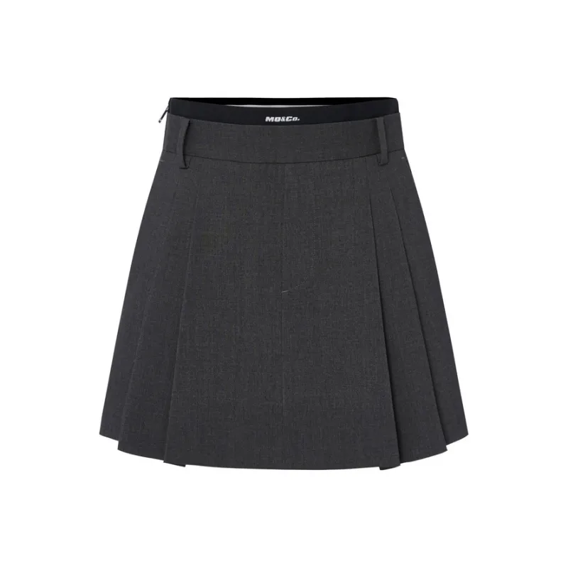 MOCO Casual Short Skirts Women's Charcoal Black Heather Gray-5