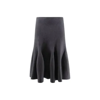 Alaia Sculptural Godet Knit Midi Skirt