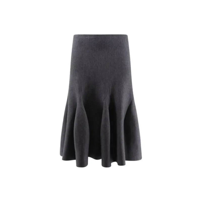 Alaia Sculptural Godet Knit Midi Skirt-0