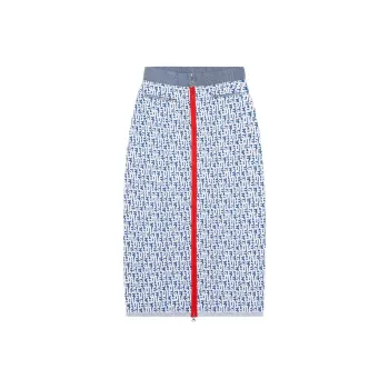 DIESEL Casual Long Skirts Women's Blue White