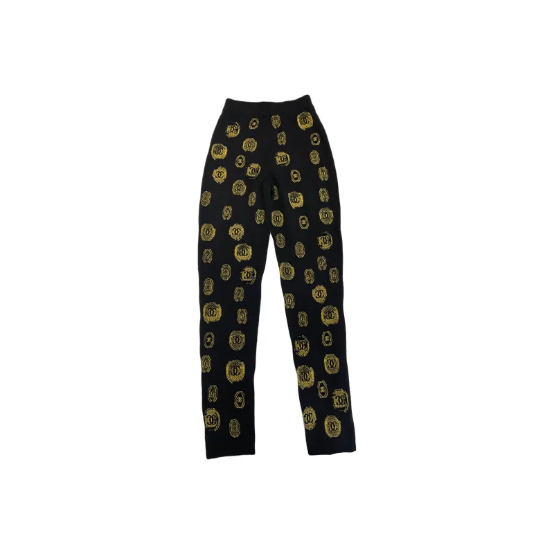 CHANEL 21A Leggings Women's Black Gold-1
