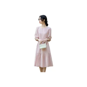 【dme】 Long Sleeved Dress Women's Violet