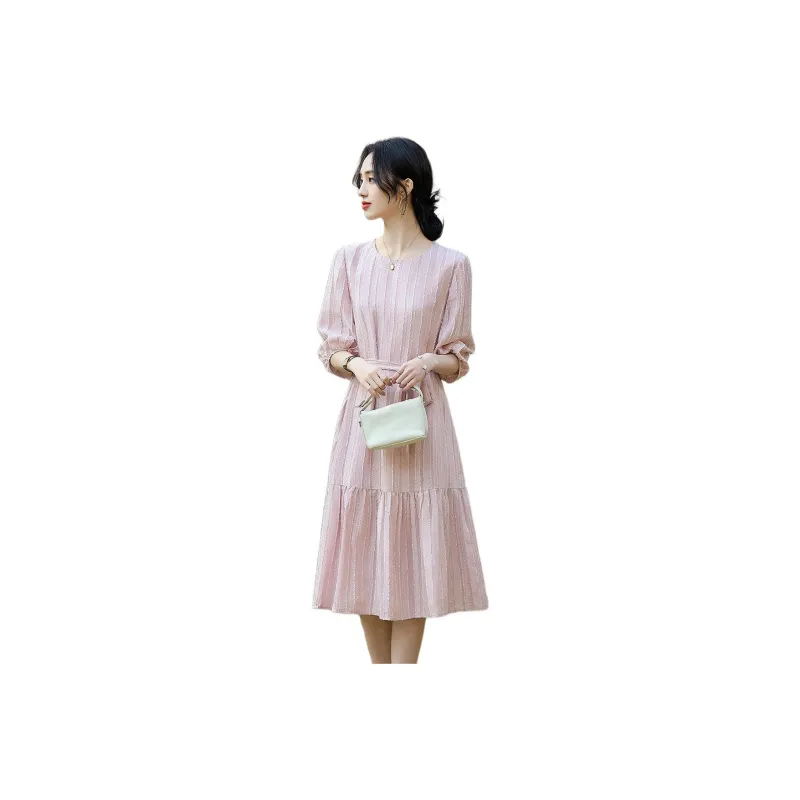 【dme】 Long Sleeved Dress Women's Violet-0