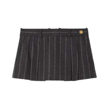 VERSACE Pinstripe Skirt 'Medium Grey'