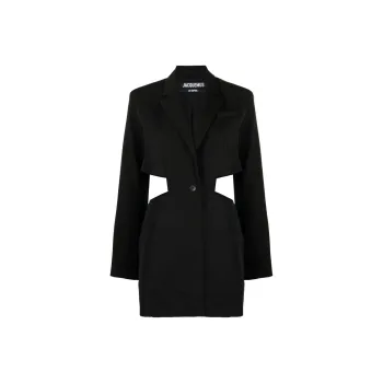 Jacquemus La Robe Bari Woven Dress 'Black'