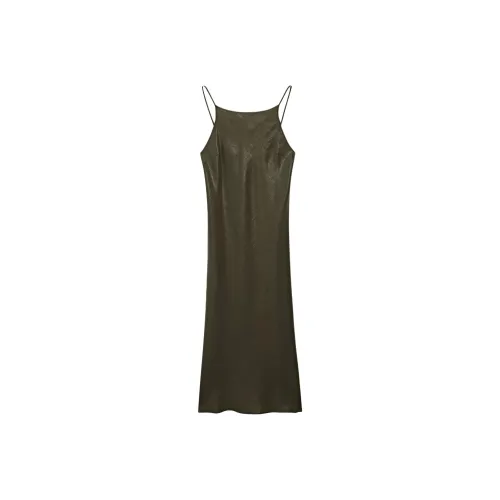 Massimo Dutti Slip Dress Women's Green