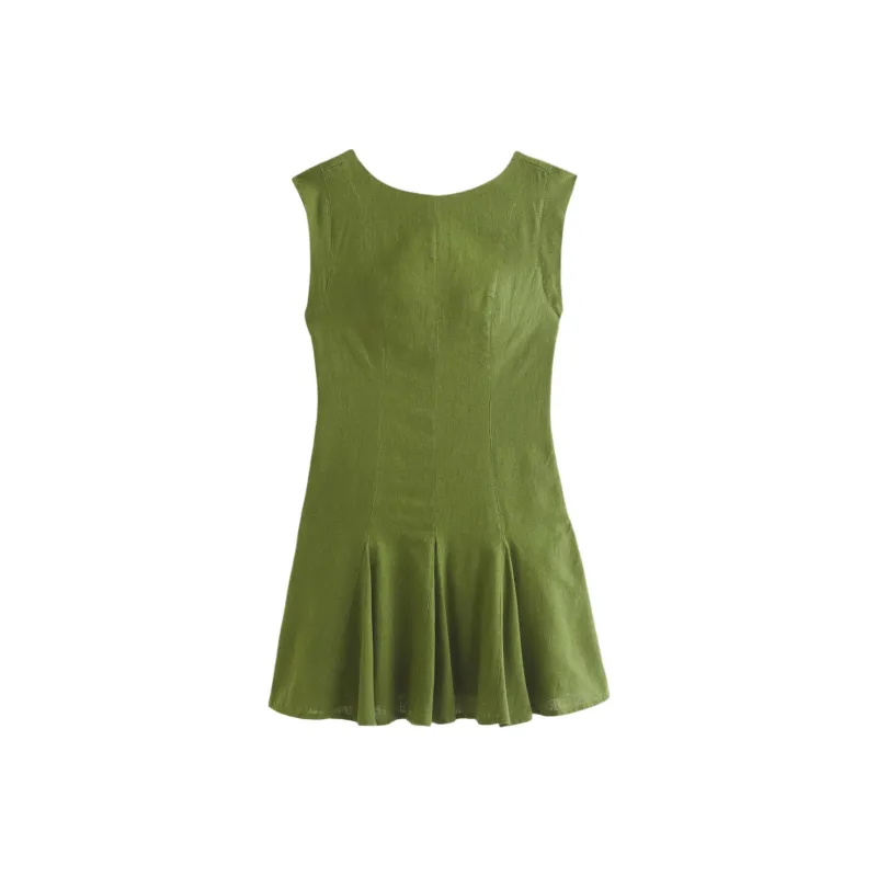 Abercrombie＆Fitch Sleeveless Dress Women's Green-0