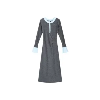JOSR Long Sleeved Dresses Women's Gray