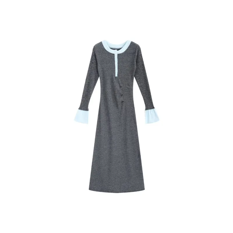 JOSR Long Sleeved Dresses Women's Gray-0