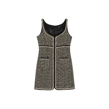 Bebe FW24 Sleeveless Dress Women's Black/Gold